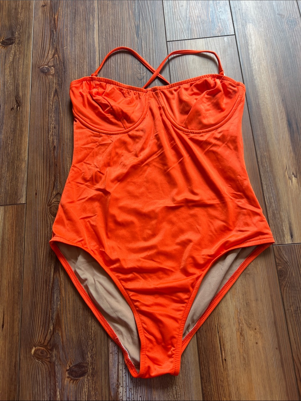 Avon Bright Orange One Piece Swimsuit